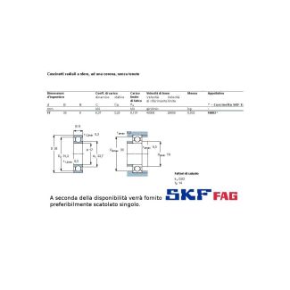 17 35 8 CUSCINETTO MARCHIO SKF O FAG