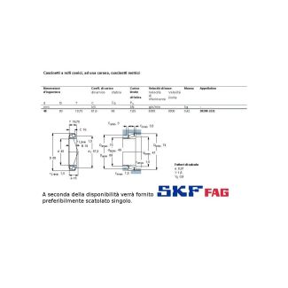 40 80 19,8 CUSCINETTO MARCHIO SKF O FAG