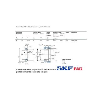 45 85 20,8 CUSCINETTO MARCHIO SKF O FAG