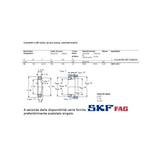 55 100 22,8 CUSCINETTO MARCHIO SKF O FAG