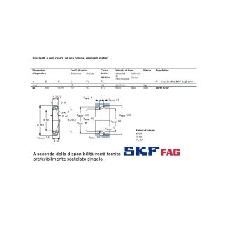 60 110 23,8 CUSCINETTO MARCHIO SKF O FAG