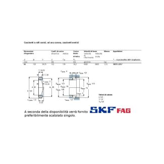 65 12024,8 CUSCINETTO MARCHIO SKF O FAG