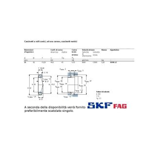 25 62 18,3 CUSCINETTO MARCHIO SKF O FAG