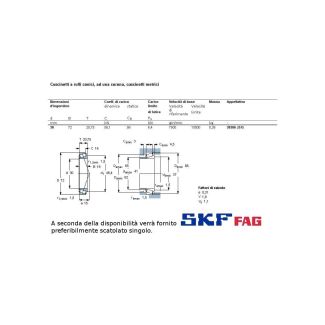 30 72 20,8 CUSCINETTO MARCHIO SKF O FAG