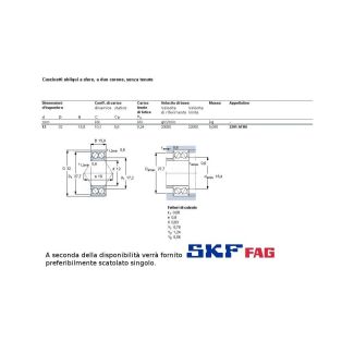 12 32 15,9 CUSCINETTO MARCHIO SKF O FAG