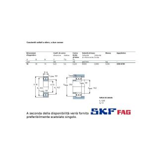 10 30 14 CUSCINETTO MARCHIO SKF O FAG