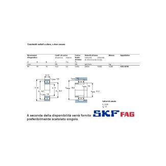 17 40 16 CUSCINETTO MARCHIO SKF O FAG