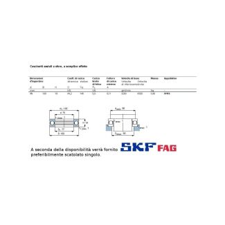 75 100 19 CUSCINETTO MARCHIO SKF O FAG