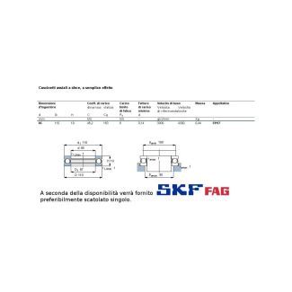 85 110 19 CUSCINETTO MARCHIO SKF O FAG