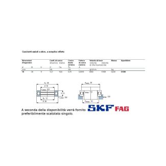 10 26 11 CUSCINETTO MARCHIO SKF O FAG