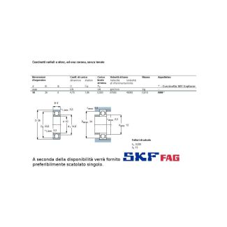 10 26 8 CUSCINETTO MARCHIO SKF O FAG