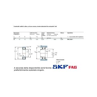 25 47 12 CUSCINETTO MARCHIO SKF O FAG