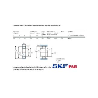 6009-2Z CUSCINETTO MARCHIO SKF O FAG