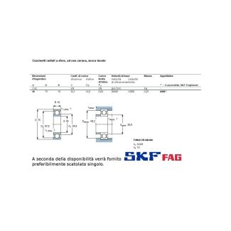 45 75 16 CUSCINETTO MARCHIO SKF O FAG