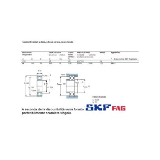 90 140 24 CUSCINETTO MARCHIO SKF O FAG