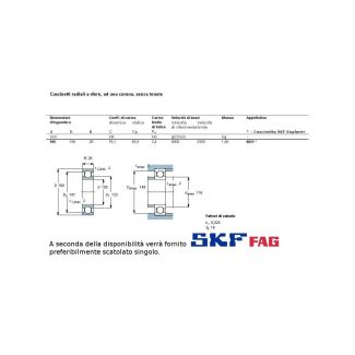 105 160 26 CUSCINETTO MARCHIO SKF O FAG