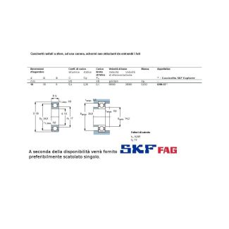 10 30 9 CUSCINETTO MARCHIO SKF O FAG