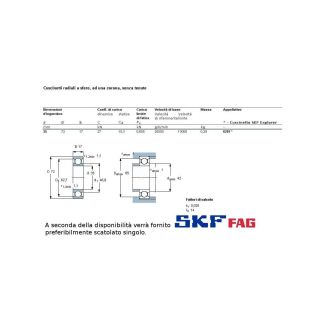 35 72 17 CUSCINETTO MARCHIO SKF O FAG