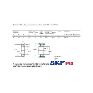 55 100 21 CUSCINETTO MARCHIO SKF O FAG