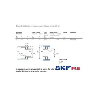 25 52 18 CUSCINETTO MARCHIO SKF O FAG