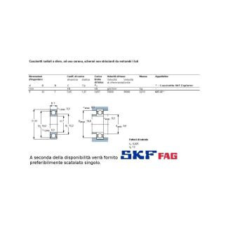 7 22 7 CUSCINETTO MARCHIO SKF O FAG