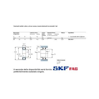 25 62 17 CUSCINETTO MARCHIO SKF O FAG