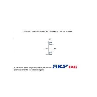 55 120 29 CUSCINETTO MARCHIO SKF O FAG C3 AD ALTA TOLLERANZA