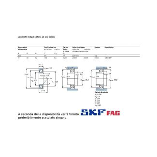 17 40 12 CUSCINETTO MARCHIO SKF O FAG