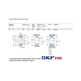 25 62 17 CUSCINETTO MARCHIO SKF O FAG