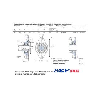 CUSCINETTO C/SUPPORTO SKF TIPO UCFL FORO 20 MM O FAG