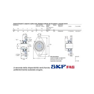 CUSCINETTO C/SUPPORTO SKF TIPO UCFL FORO 25 MM O FAG