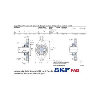 CUSCINETTO C/SUPPORTO SKF TIPO UCFL FORO 40 MM O FAG