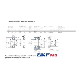 45 85 19 CUSCINETTO A RULLI CILINDRICI MARCHIO SKF O FAG