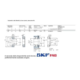 20 52 15 CUSCINETTO A RULLI CILINDRICI MARCHIO SKF O FAG