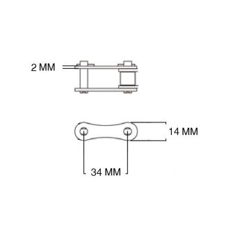 GIUNZIONE PER CATENA 1'1\4 ASA 2050. (NS. ART. CT690).