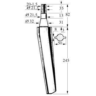 DENTE ERPICE RH7 REMAC CONICO PIATTO