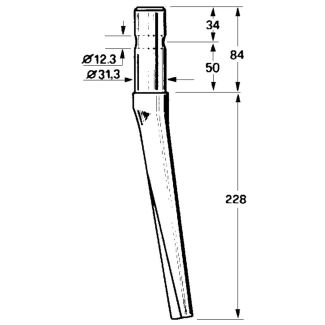 DENTE ERPICE RH12 FERABOLI A SPINA DM. 31.3