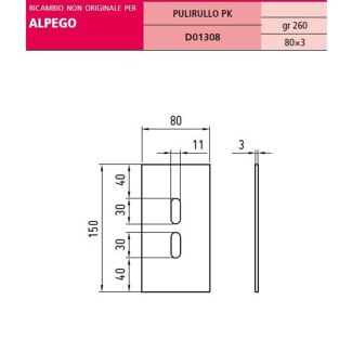 RASCHIA RULLO PER ERPICE ROTANTE  PEGORARO/ALPEGO