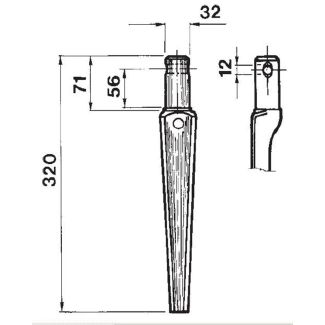 DENTE ERPICE RH47 PEGORARO ATTACCO A SPINA