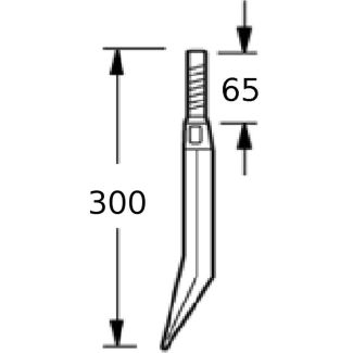 DENTE ERPICE QUADRO FISSO CON FILETTO 20 MA NR.5