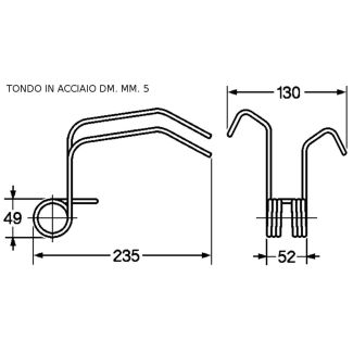 DENTE ERPICE FILO ACCIAIO VICON