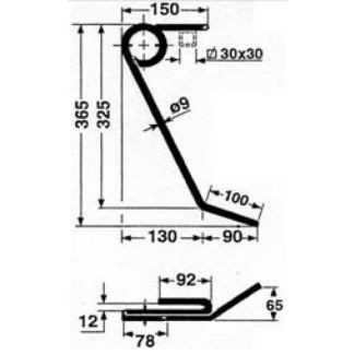 DENTE SEMINATRICE  ADATTABILE  GASPARDO ANTERIORE CORTO FILO 9