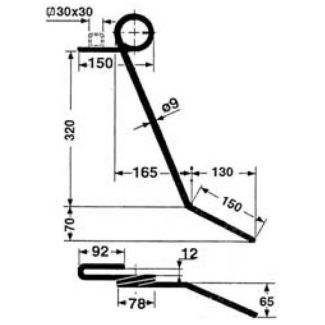 DENTE SEMINATRICE GASPARDO POSTERIORE LUNGO FILO 9