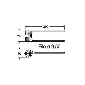 DENTE GIRELLO adattabile KUHN 3° TIPO