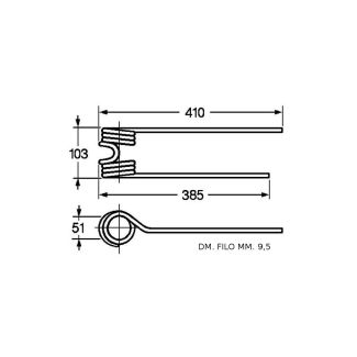 DENTE GIRELLO POTTINGER. DESTRO