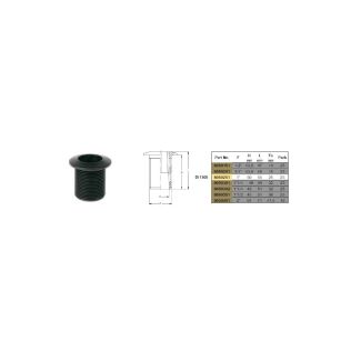 BOCCHETTONE DI SCARICO  1' IN PVC NERO