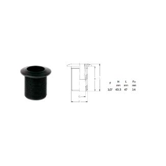 BOCCHETTONE DI SCARICO  1/2' IN PVC NERO