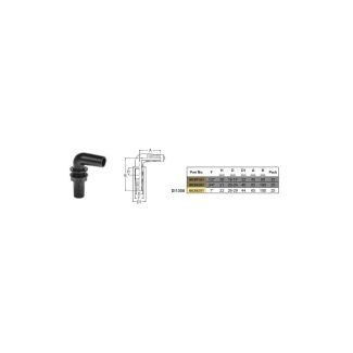 RACCORDO PASSAPARETE CON PORTAGOMMA CURVO DM. MM. 26-29.