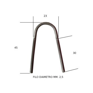 FORCELLA PICCOLA PER PORTAGOMMA. INTERASSE MM. 22