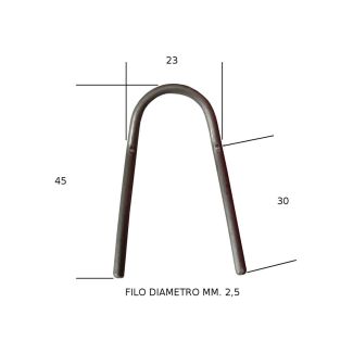 FORCELLA PICCOLA PER PORTAGOMMA. INTERASSE MM. 22